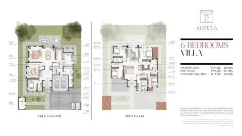 Plattegrond van 6 slaapkamers in Almeria