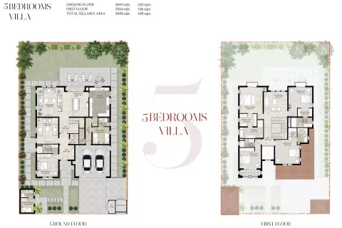 Plattegrond van 5 slaapkamers in Cordoba