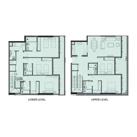 Plattegrond van 5 slaapkamers in Bab Al Qasr Garden Residence 66