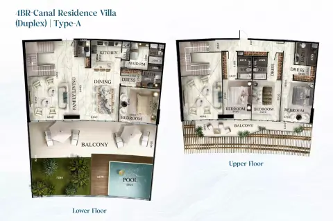 Plattegrond van 4 slaapkamers in Radiant Elite Tower