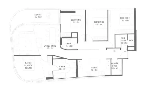 Plattegrond van 4 slaapkamers in Marlin Phase 2 By Reportage Properties