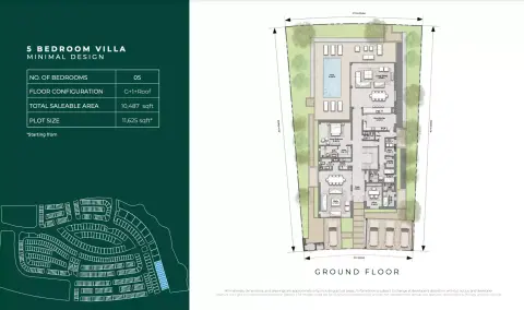 Plattegrond van 5 slaapkamers in Reem Hills Phase 2 by Q Properties