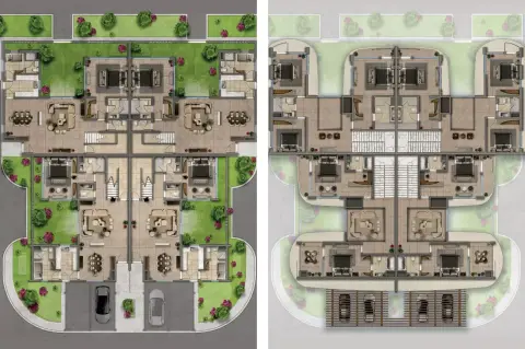 Plattegrond van 4 slaapkamers in Murjan Al Saadiyat