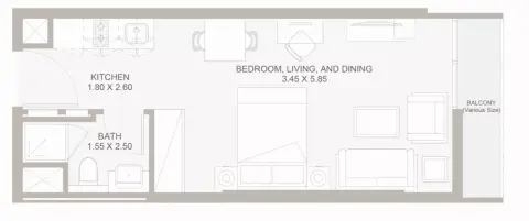 Plattegrond van Studio in Plaza Phase 2 By Reportage