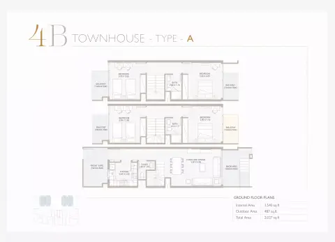 Plattegrond van 4 slaapkamers in Plaza Phase 2 By Reportage