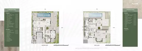 Plattegrond van 5 slaapkamers in Al Naseem Villas