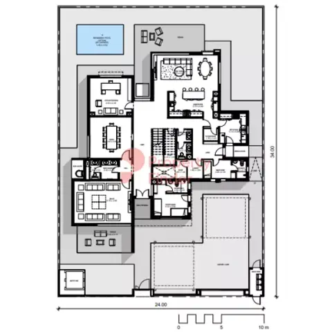 Plattegrond van 5 slaapkamers in The Dunes Saadiyat