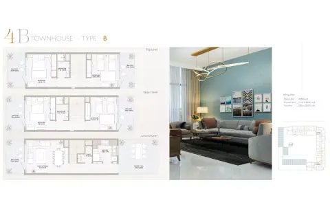Plattegrond van 4 slaapkamers in Plaza Masdar City