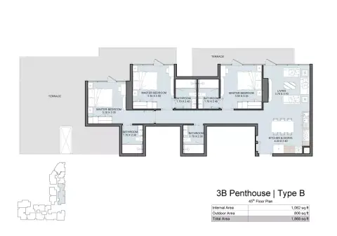 Plattegrond van 3 slaapkamers in Vista Phase 3 By Reportage