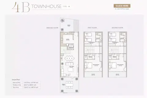 Plattegrond van 4 slaapkamers in Perla Phase 1 By Reportage