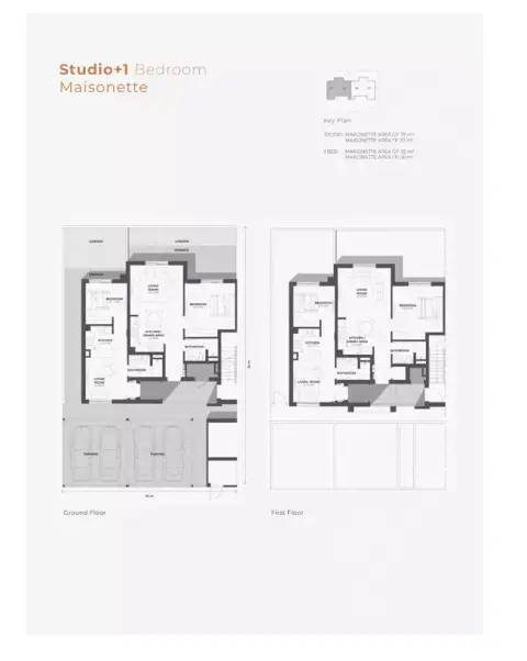 Plattegrond van 1 slaapkamer in Al Ghadeer 2 By Aldar