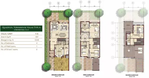 Plattegrond van 4 slaapkamers in Bloom Gardens
