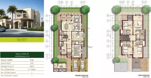 Plattegrond van 4 slaapkamers in Bloom Gardens