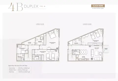 Plattegrond van 4 slaapkamers in Perla Phase 2 By Reportage