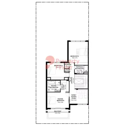 Plattegrond van 3 slaapkamers in The Dahlias