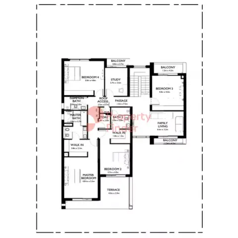 Plattegrond van 4 slaapkamers in The Dahlias