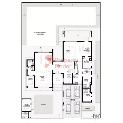 Plattegrond van 5 slaapkamers in The Dahlias