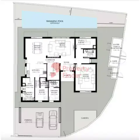 Plattegrond van 4 slaapkamers in The Magnolias