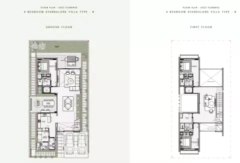 Plattegrond van 4 slaapkamers in Azizi Florence