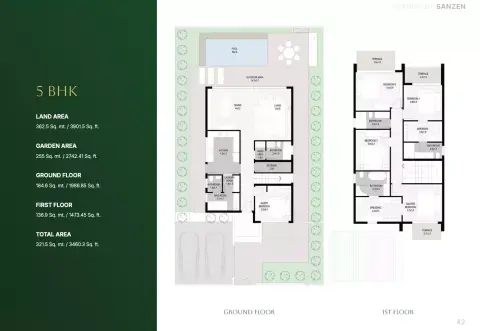Plattegrond van 5 slaapkamers in Sukoon by Sanzen
