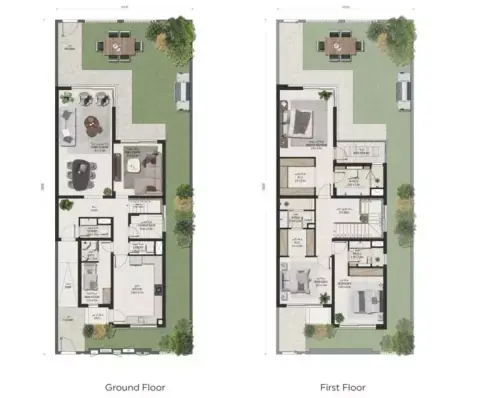 Plattegrond van 3 slaapkamers in Sharjah Sustainable City II