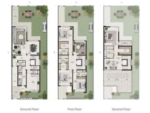 Plattegrond van 4 slaapkamers in Sharjah Sustainable City II