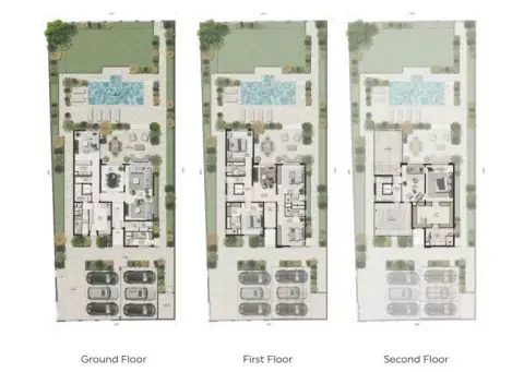 Plattegrond van 5 slaapkamers in Sharjah Sustainable City II