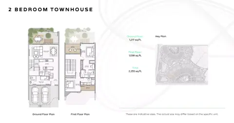 Plattegrond van 2 slaapkamers in Khalid Bin Sultan City