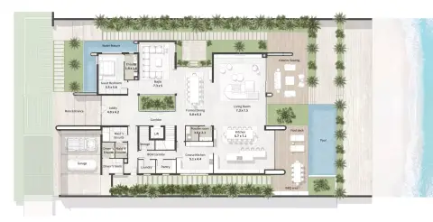 Plattegrond van 8 slaapkamers in Al Thuraya Island