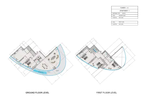 Plattegrond van 4 slaapkamers in Orchid Towers Phase 1