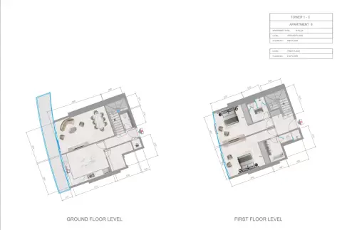 Plattegrond van 2 slaapkamers in Orchid Towers Phase 1