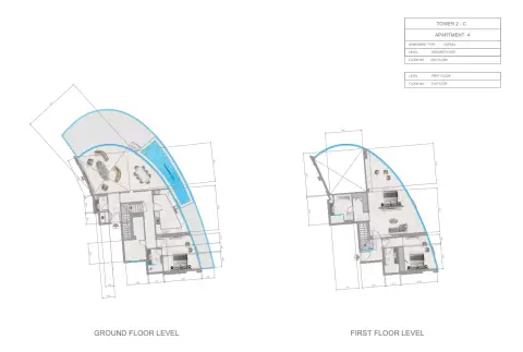 Plattegrond van 3 slaapkamers in Orchid Towers Phase 1