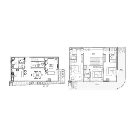 Plattegrond van 3 slaapkamers in Blue Beach Residence