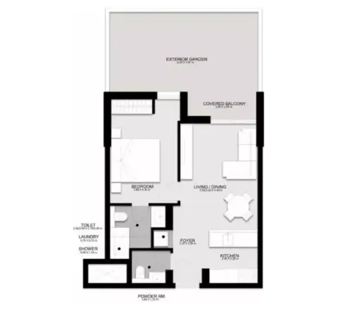 Plattegrond van 1 slaapkamer in Nama Phase 5 By Alef