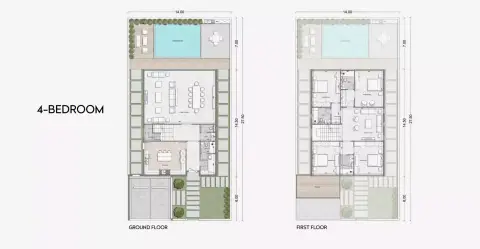 Plattegrond van 4 slaapkamers in Reywan Al Badee