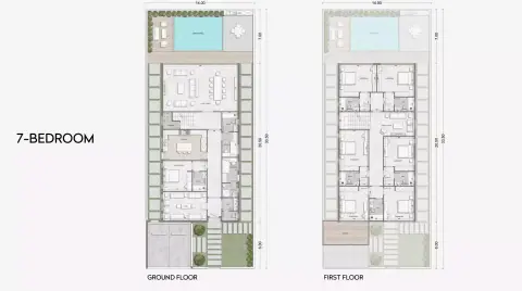 Plattegrond van 7 slaapkamers in Reywan Al Badee