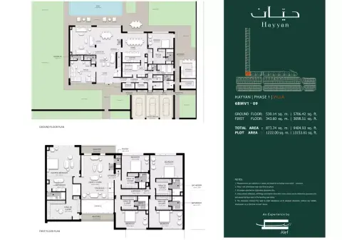 Plattegrond van 6 slaapkamers in Deem