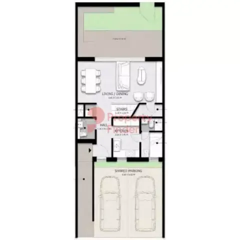Plattegrond van 2 slaapkamers in Hayyan