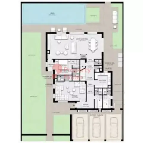 Plattegrond van 5 slaapkamers in Hayyan