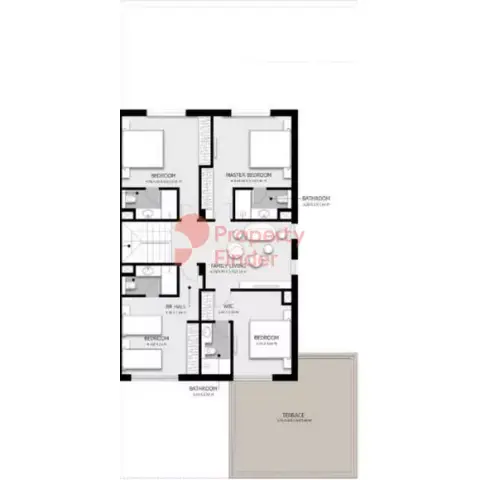 Plattegrond van 4 slaapkamers in Arim Villas And Townhouses