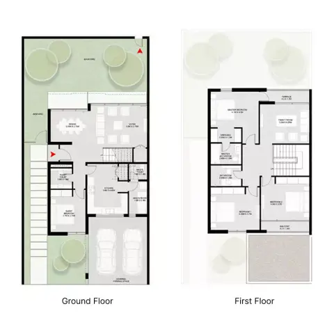 Plattegrond van 4 slaapkamers in Coral
