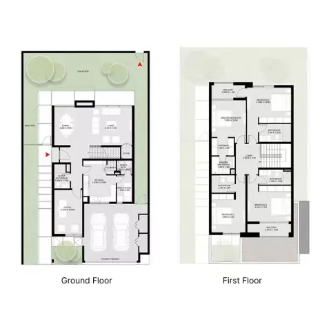 Plattegrond van 4 slaapkamers in Coral