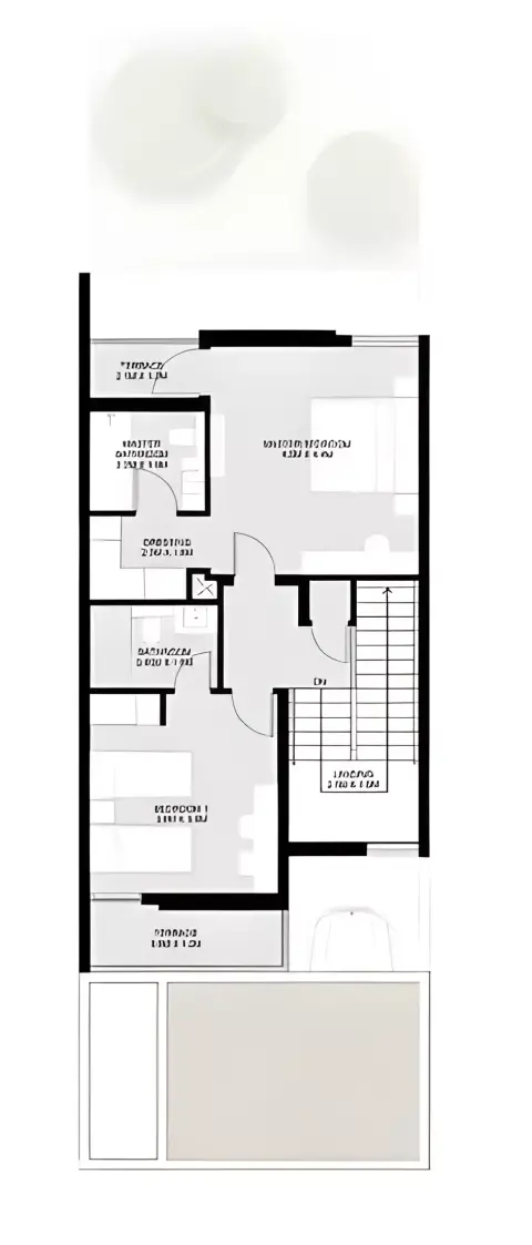 Plattegrond van 2 slaapkamers in Narenj