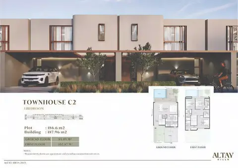 Plattegrond van 3 slaapkamers in Altay Hills