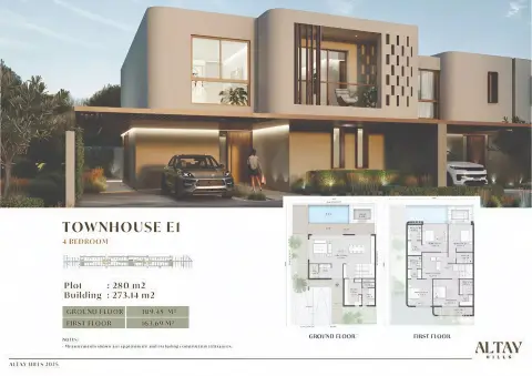 Plattegrond van 4 slaapkamers in Altay Hills