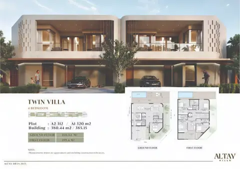 Plattegrond van 4 slaapkamers in Altay Hills