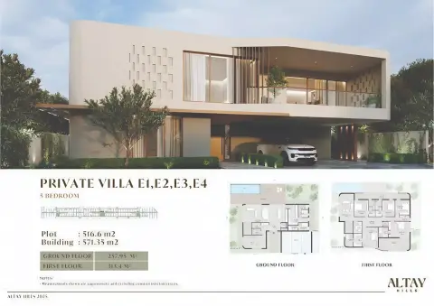Plattegrond van 5 slaapkamers in Altay Hills