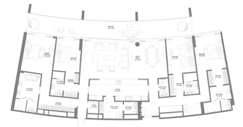 Plattegrond van 4 slaapkamers in Anantara Sharjah Residences