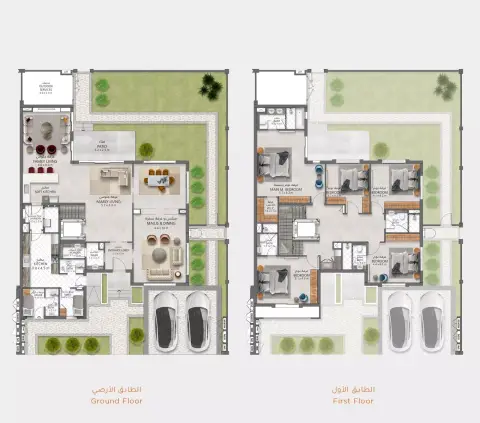 Plattegrond van 5 slaapkamers in Sharjah Sustainable City