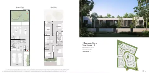 Plattegrond van 4 slaapkamers in Kaya Sharjah